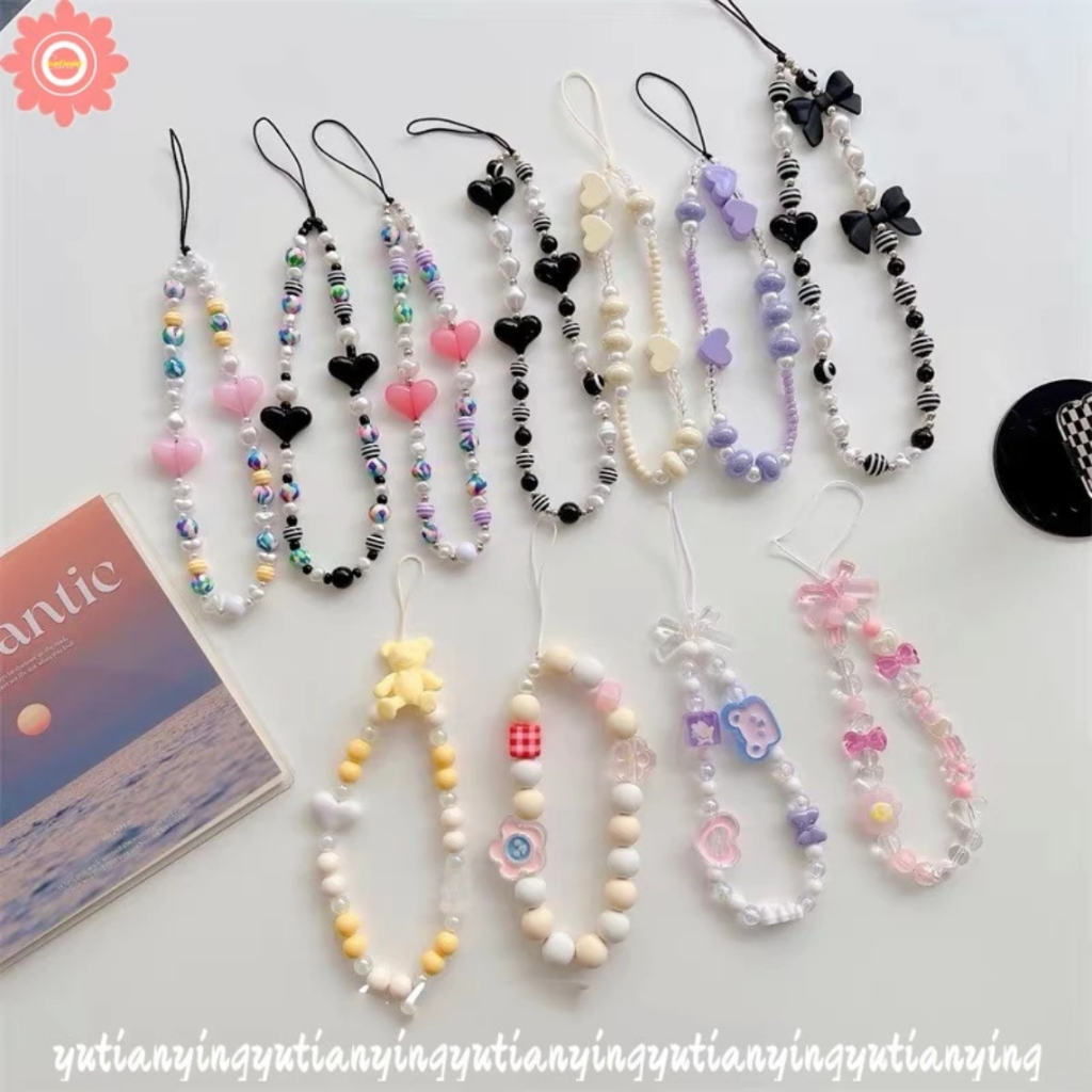 Gantungan HP manik manik tali hp gelang mutiara gantungan tas gantungan kunci