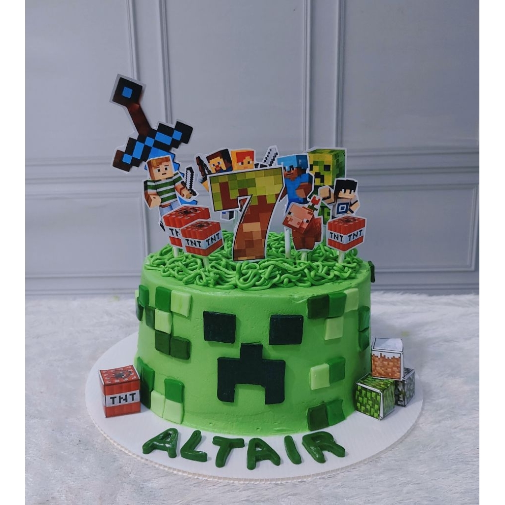 

kue minecraft 18cm vanila