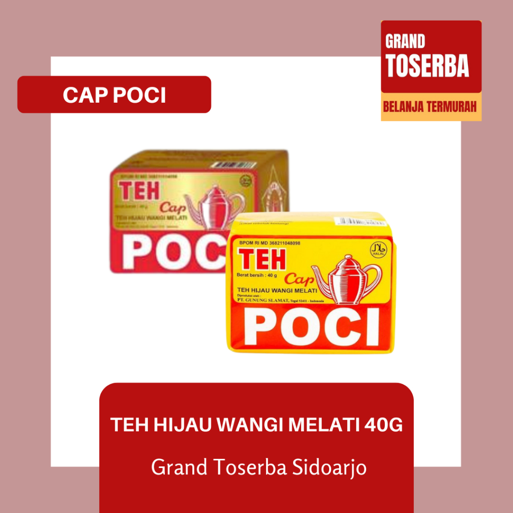 

TEH CAP POCI 40g / TEH WANGI MELATI / TEH BUBUK DAUN TEH PILIHAN