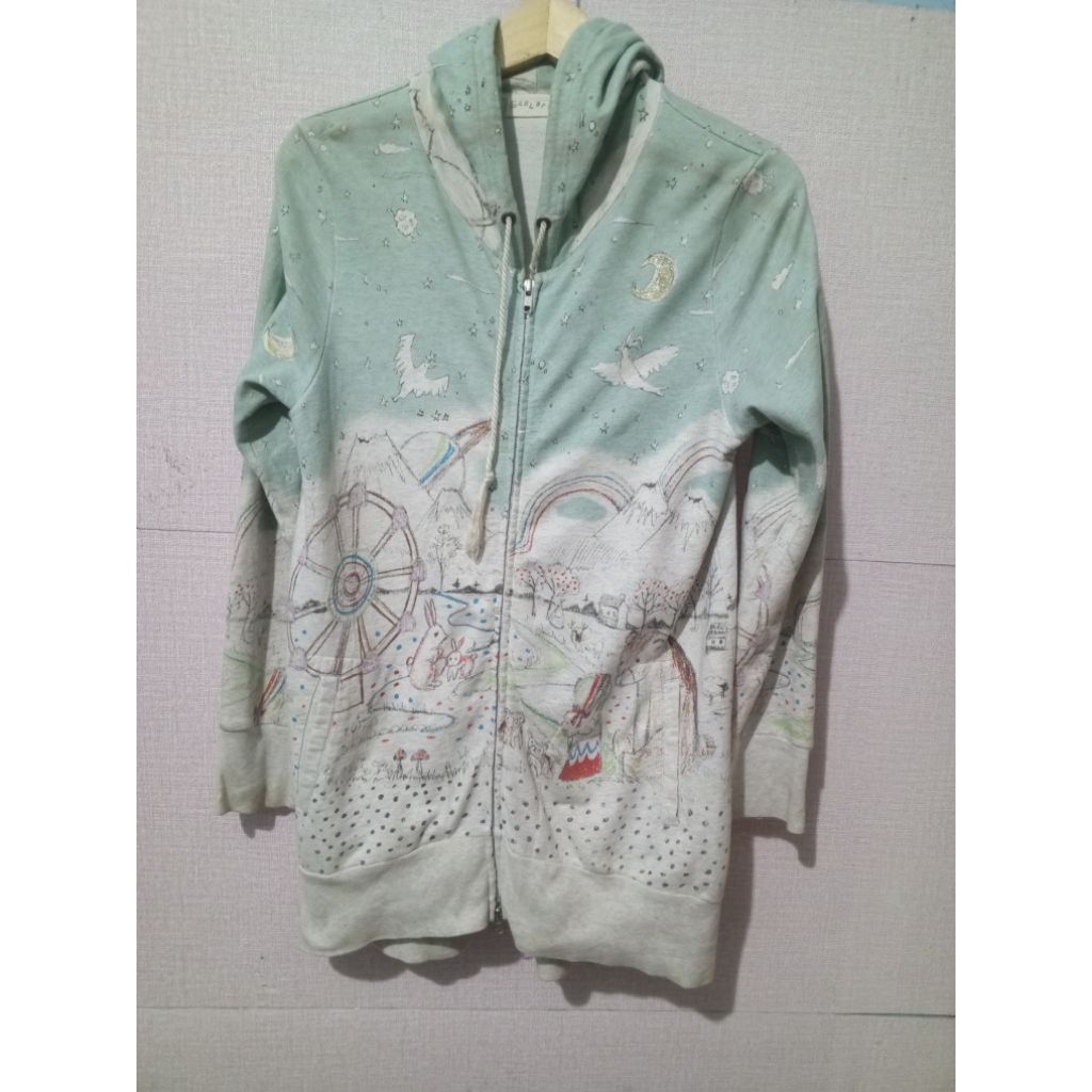Baju sweater Hoodie lengan panjang Scolar size M second