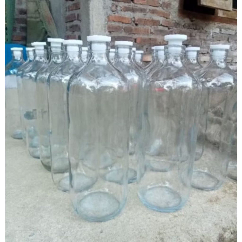 10 PCS BOTOL KACA 1 LITER/BOTOL BENSIN 1 LITER