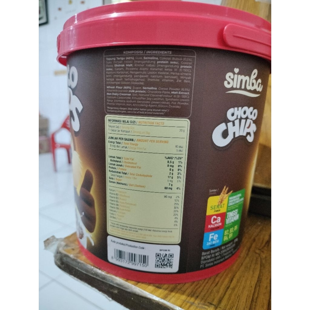 

choco chips simba 220g