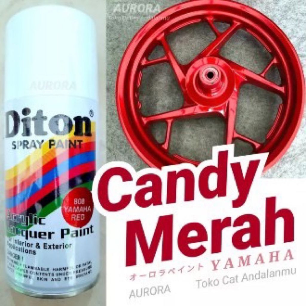 Pilok Yamaha Red 808 Merah Candytone 300ml | Cat Semprot Sepeda Motor Mobil