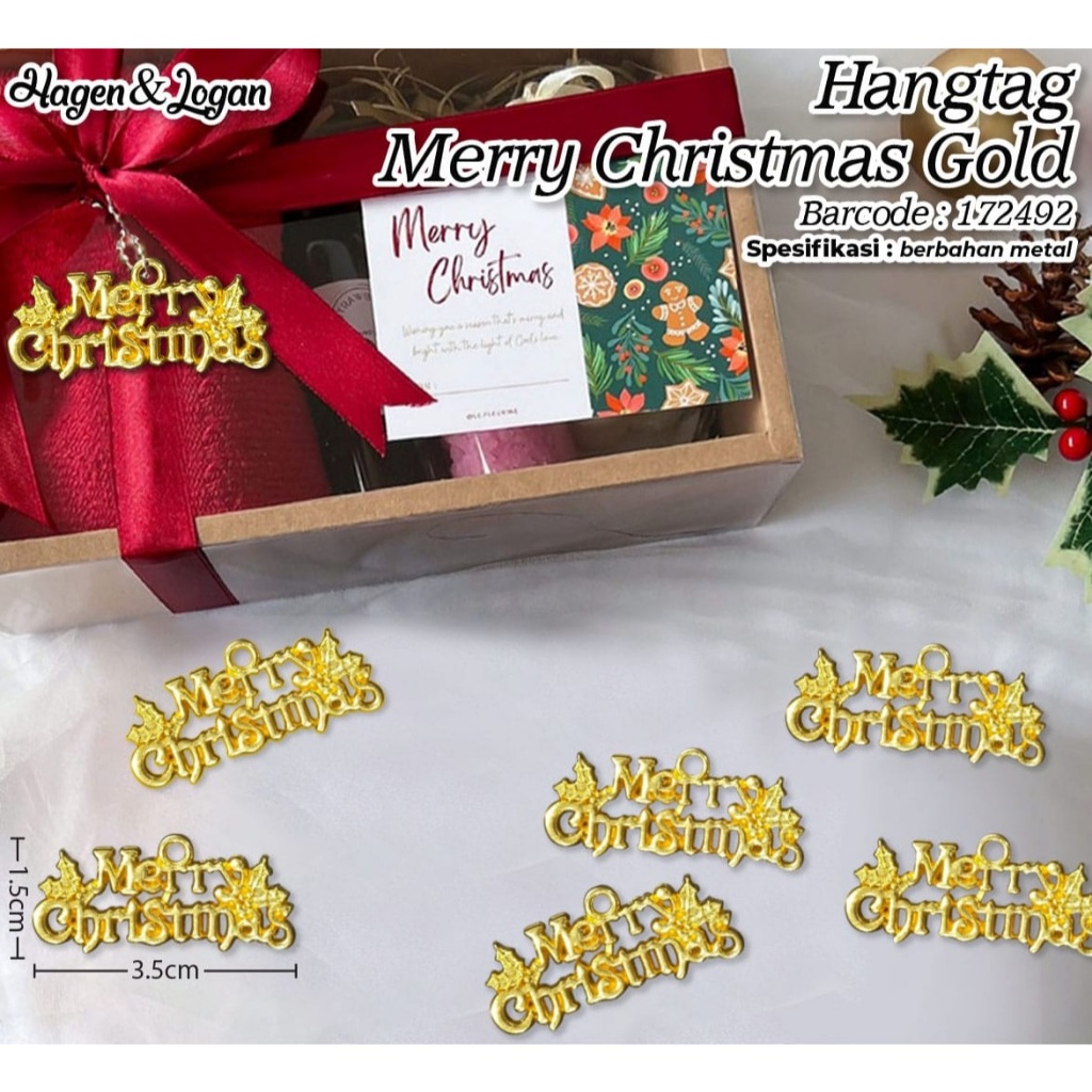 

Hangtag Merry Christmas Gold| Hangtag Label Edisi Natal | Hiasan Box Kue | Gantungan Box (1 Bal 50 Pcs)