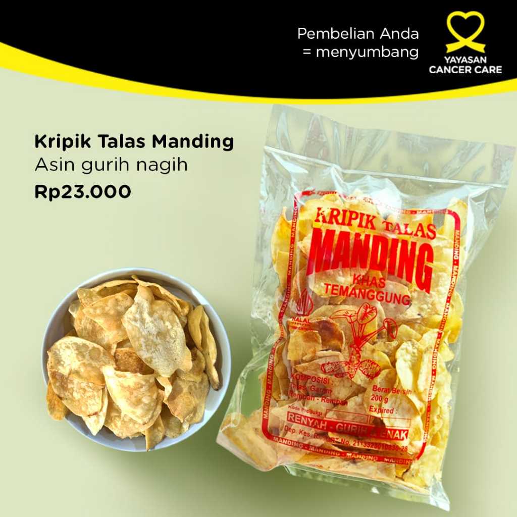 

Kripik Talas Manding Kripik Manding Khas Temanggung Cancer Care Charity