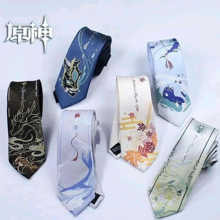 Dasi/Tie Necktie Genshin Impact Xiao Zhongli Venti Wanderer Kazuha Tartaglia