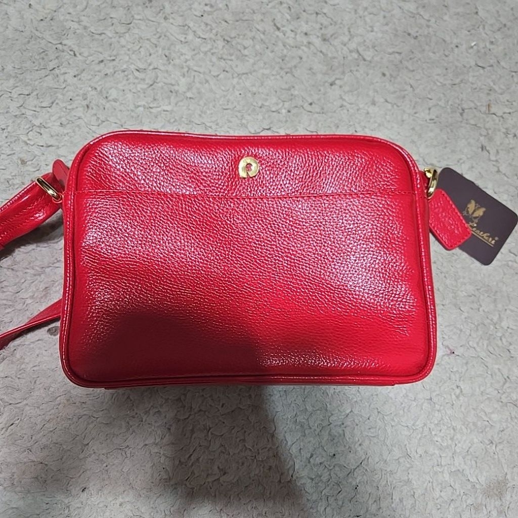 Tas Merah Papillon Kulit Leather Red Bag