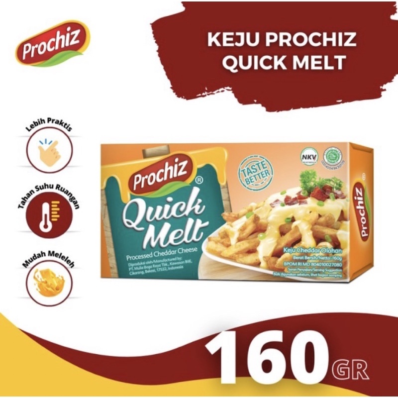 

[oddsolshop] pekanbaru/Prochiz Quick Melt Block 160GR Keju Cedar Olahan Prochessed Cheddar Cheese