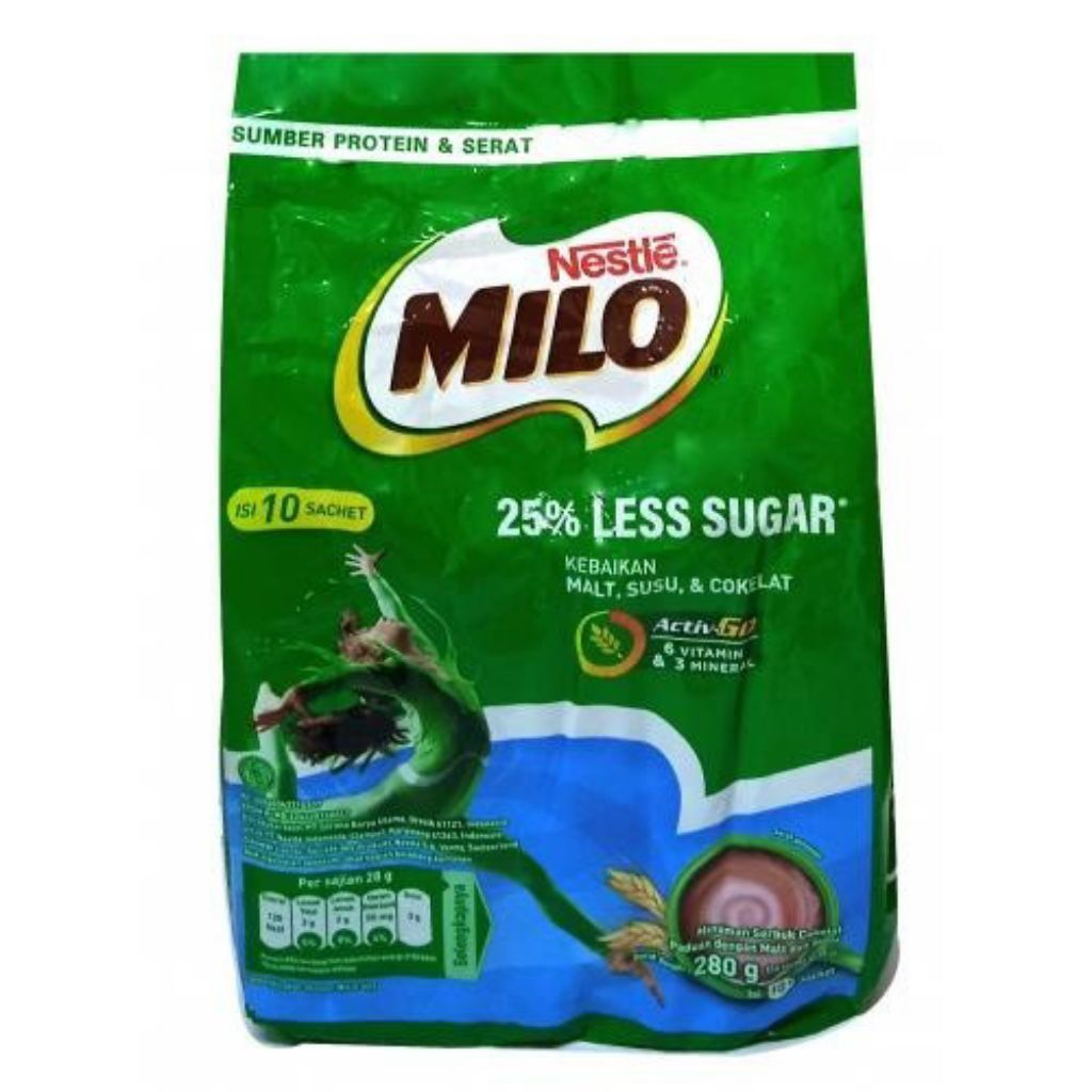 

Milo Less Sugar 10 sachet x 28gram