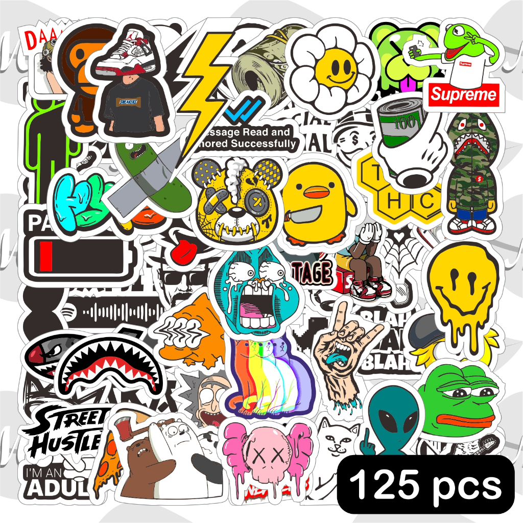 

125 pcs Stiker Keren Sticker Hp Laptop Motor Setiker
