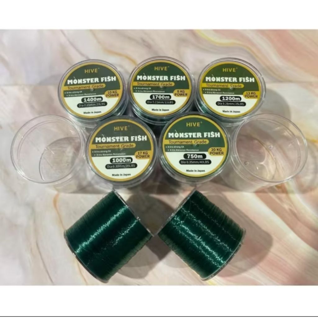 Hive monster fish senar pancing kuat panjang 500M-1700M