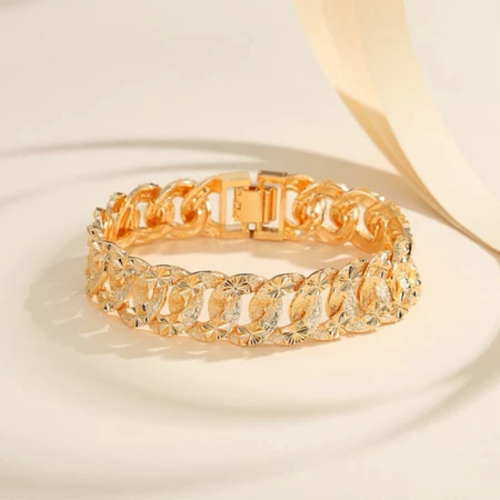 Gelang Fashion Rhodium Sisik Naga Rantai Besar 15mm G08293-O