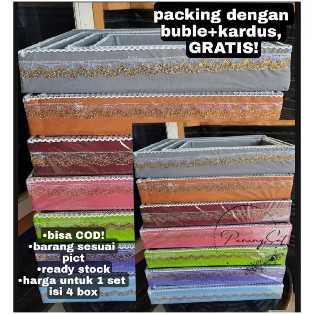 

kotal seserahan pernikahan isi 4 box