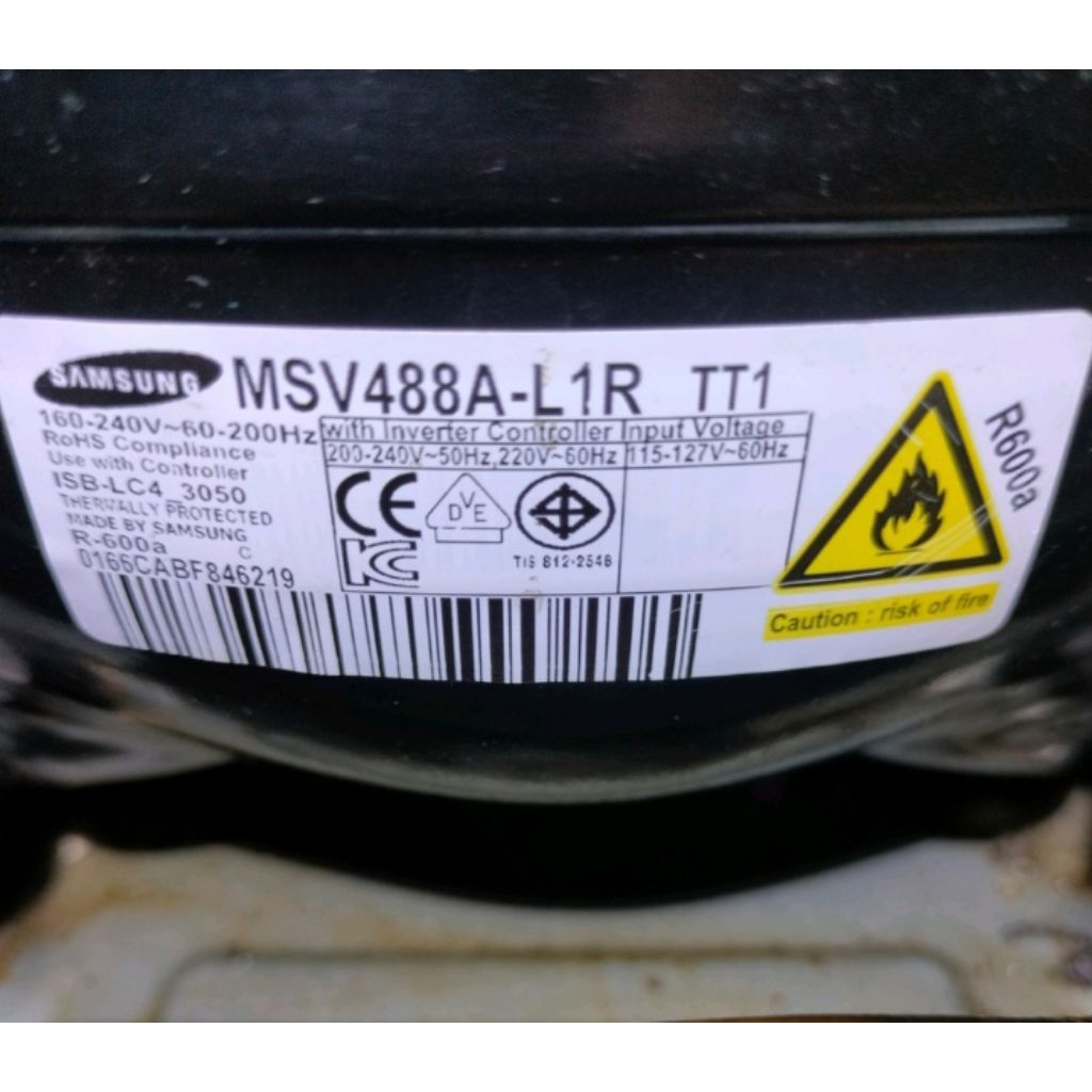 kompresor kulkas samsung inverter type RT25FARBDSA