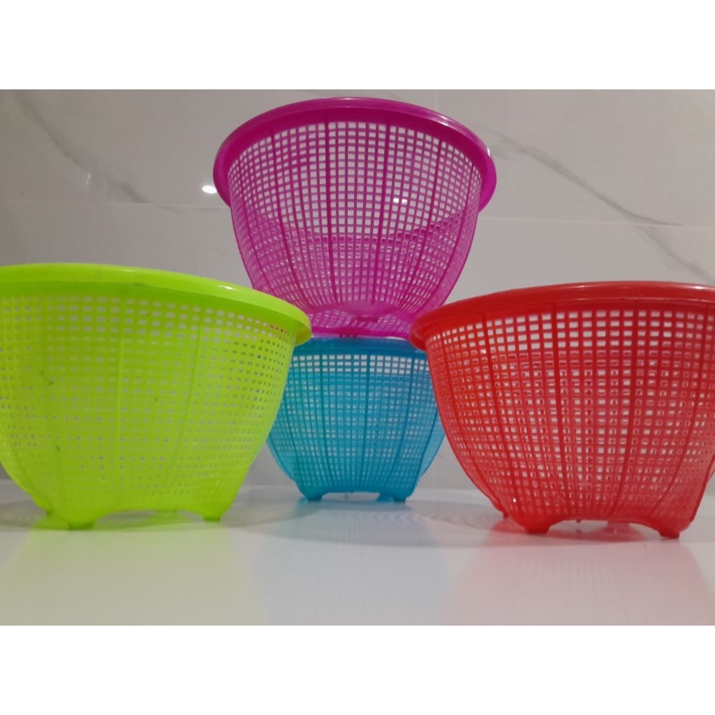 Keranjang Bawang Mini Keranjang Serbaguna Keranjang Plastik Bulat Keranjang Kalo Kenduri