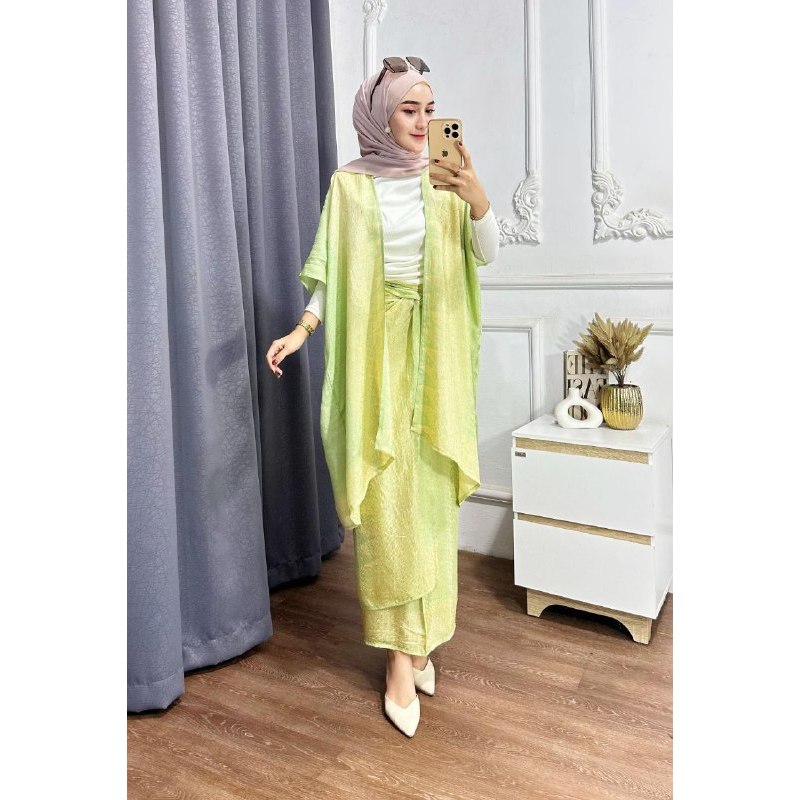 Set Outer Viscose Batik Cap