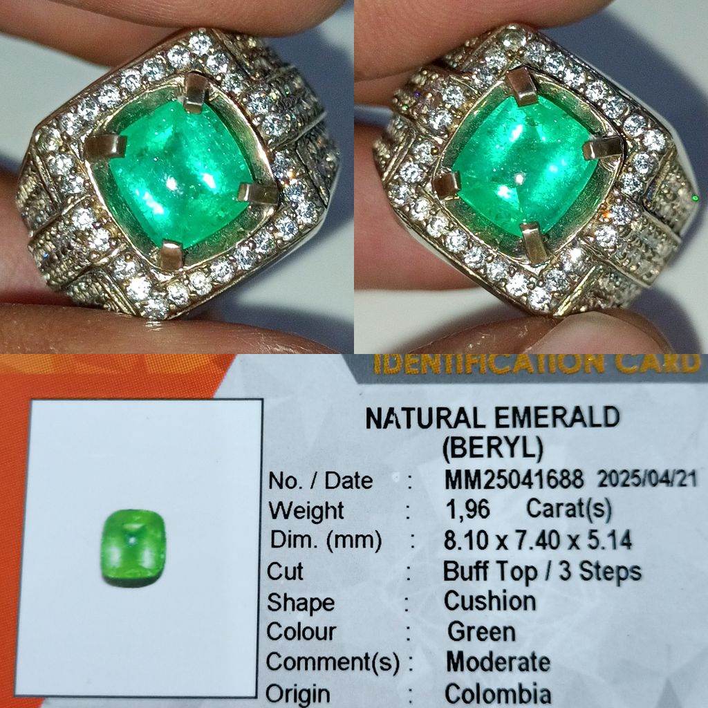 NATURAL EMERALD BERYL COLOMBIA KGL LAB