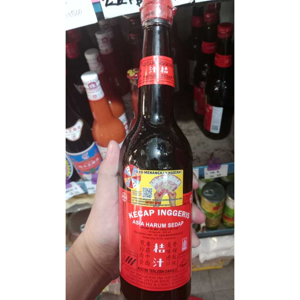 

Kecap inggris Asin Harum sedap 620ml Botol