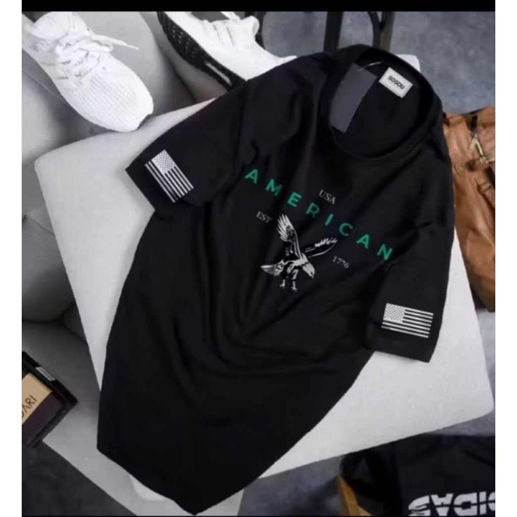 AS - KAOS PRIA DISTRO ORIGINAL COTTON COMBED 24S TEBAL AMERICAN EAGLE / KAOS COWOK PREMIUM / BAJU KA