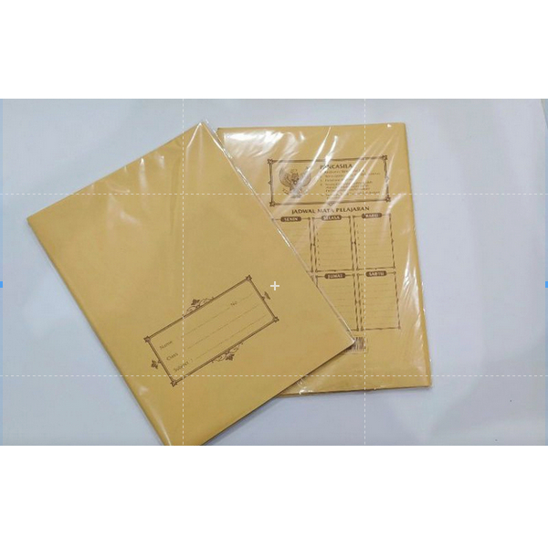 

Sampul buku tulis untuk buku tulis panjang atau boxy tersedia polos dan batik