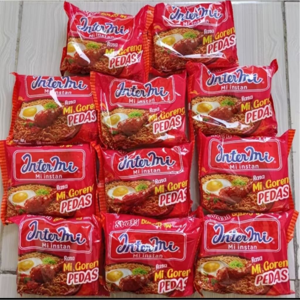 

10 pc Intermi goreng pedas 60 gram