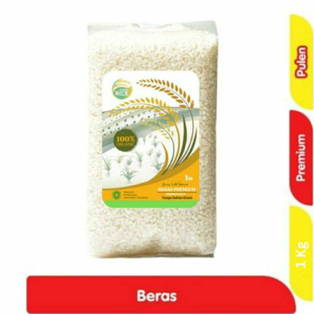 

Beras putih organik 1 kg langsung dari petani lokal beras sehat