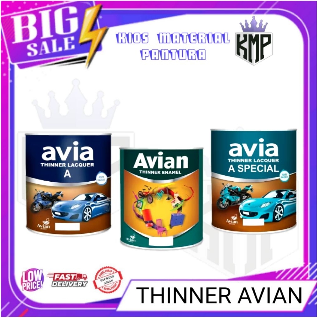 THINNER TINER AVIAN A DAN A SPECIAL  1/2 LITER PEGECENCER CAT VERNIS KAYU DAN BESI