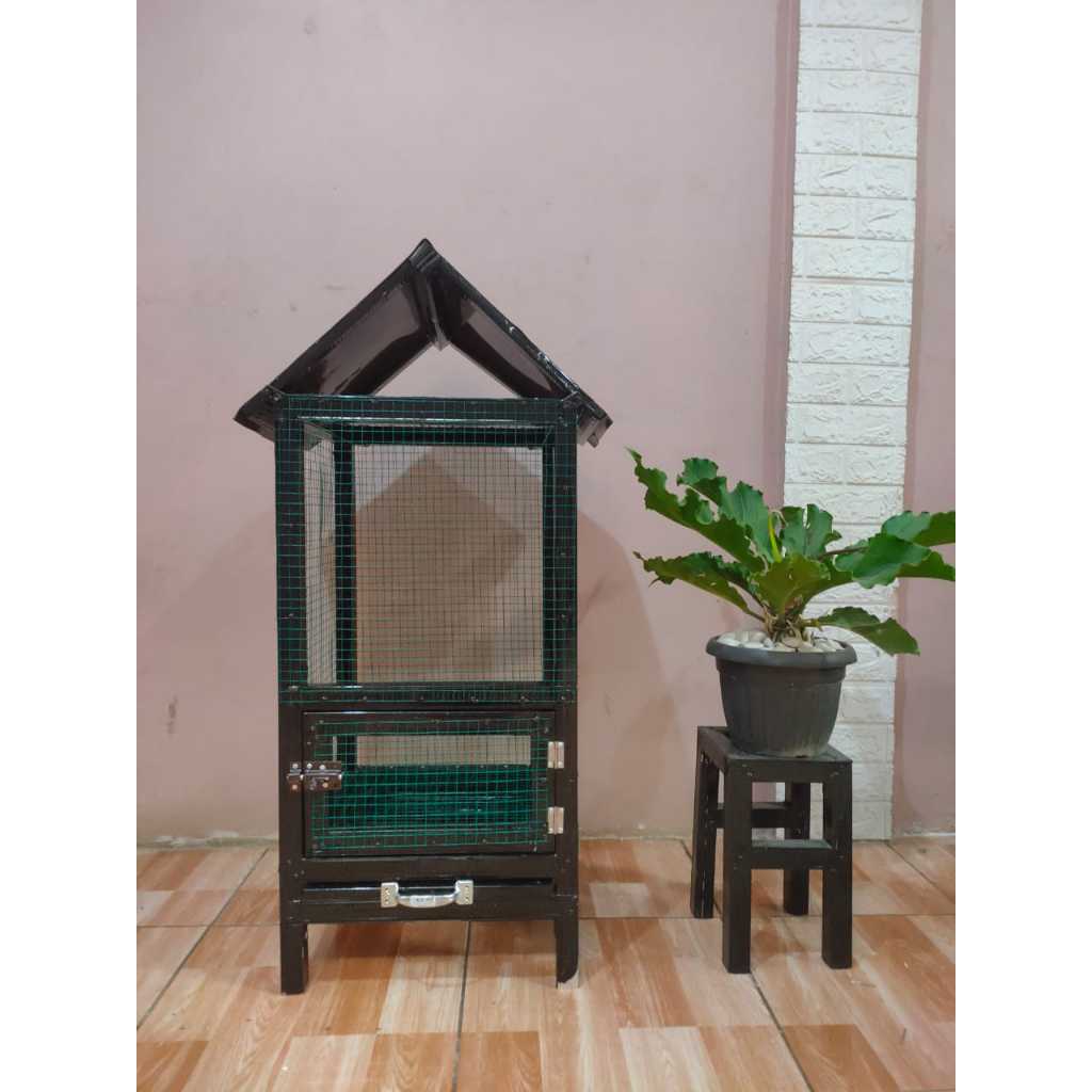 Sangkar Aviary Mini Baja Ringan – Model Tertutup, Aman & Estetik