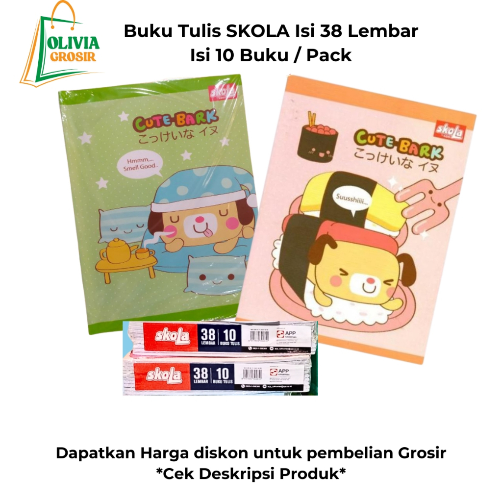

Buku Tulis SKOLA Isi 38 Lembar 10 Buku / Pack