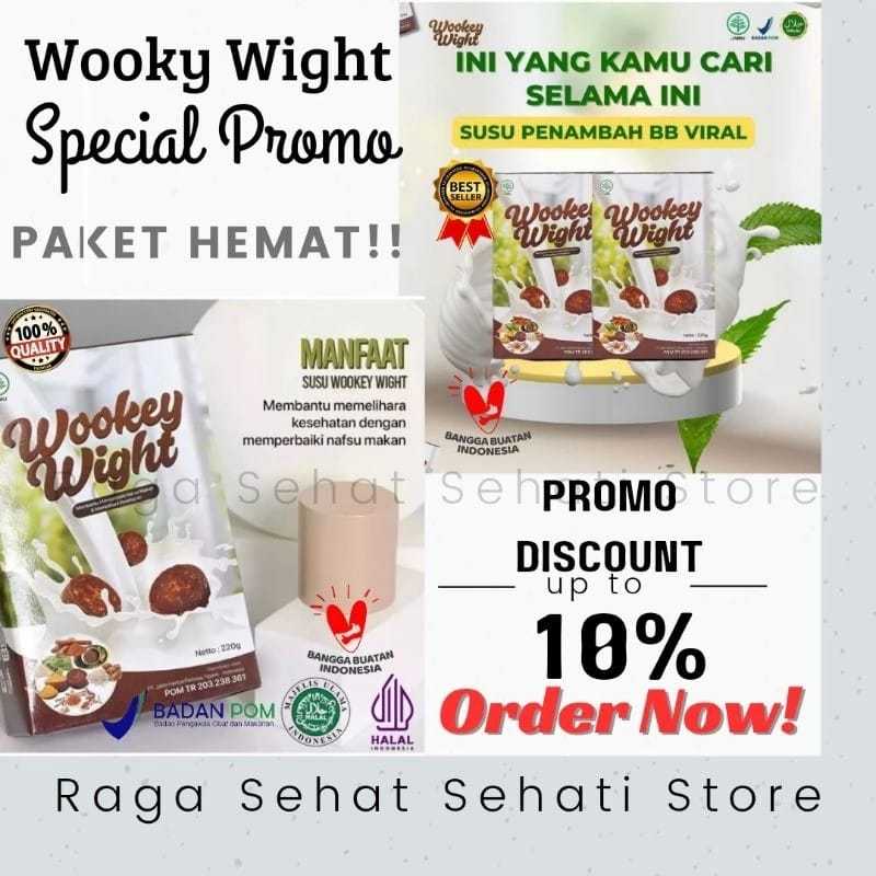 

1 BOX DISKON MURAH!!! Wookey Weight Susu Penambah Berat Badan Alami/Susu Herbal Penggemuk Badan
