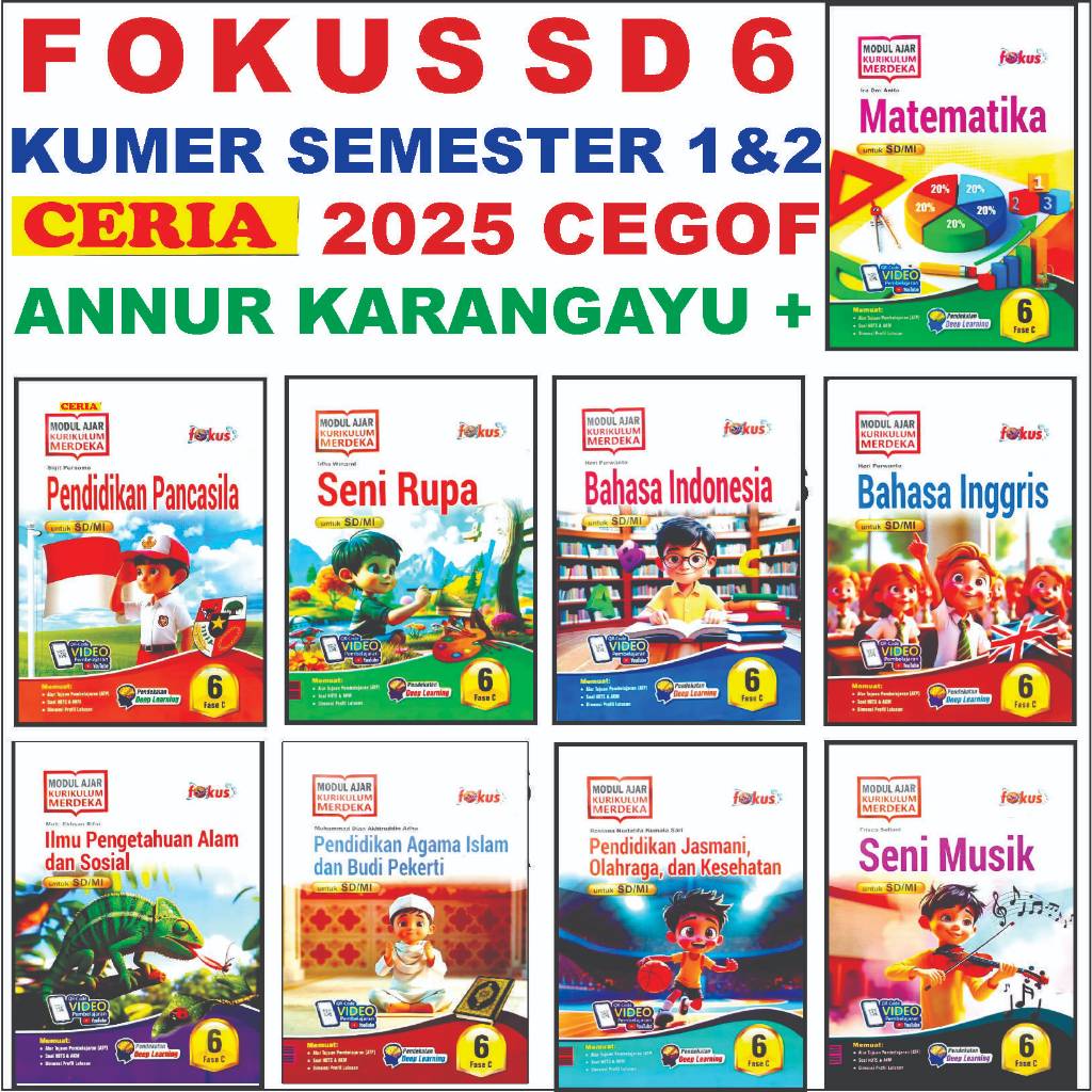 Cegof6 Lks Fokus SD Kelas 6 Soal Ulangan Kurikulum Merdeka Modul Ajar FOKUS Ceria Latihan Buku Paket