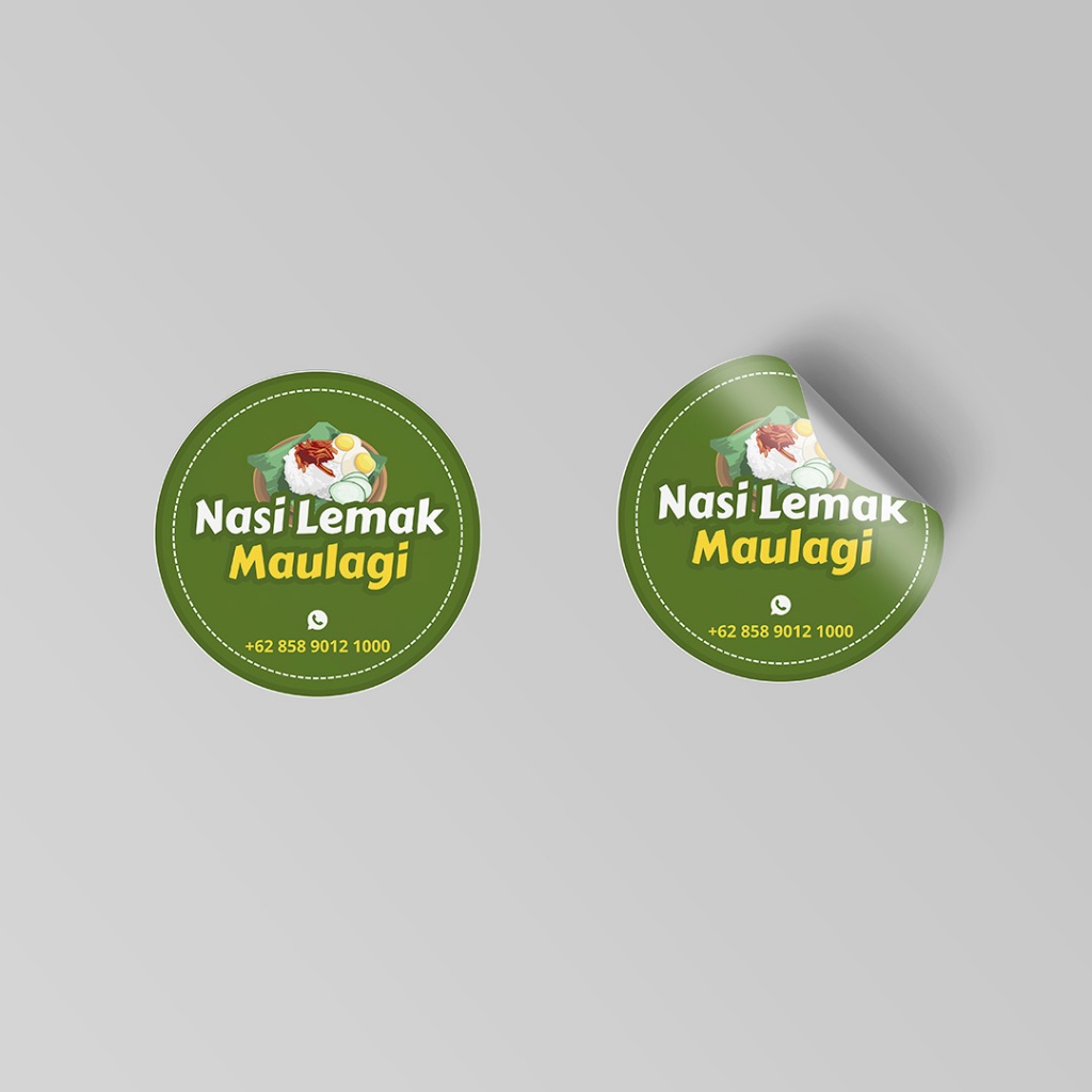 

Cetak Stiker Label Makanan Minuman Bulat Vinyl Waterproof - KHUSUS FILE SIAP CETAK