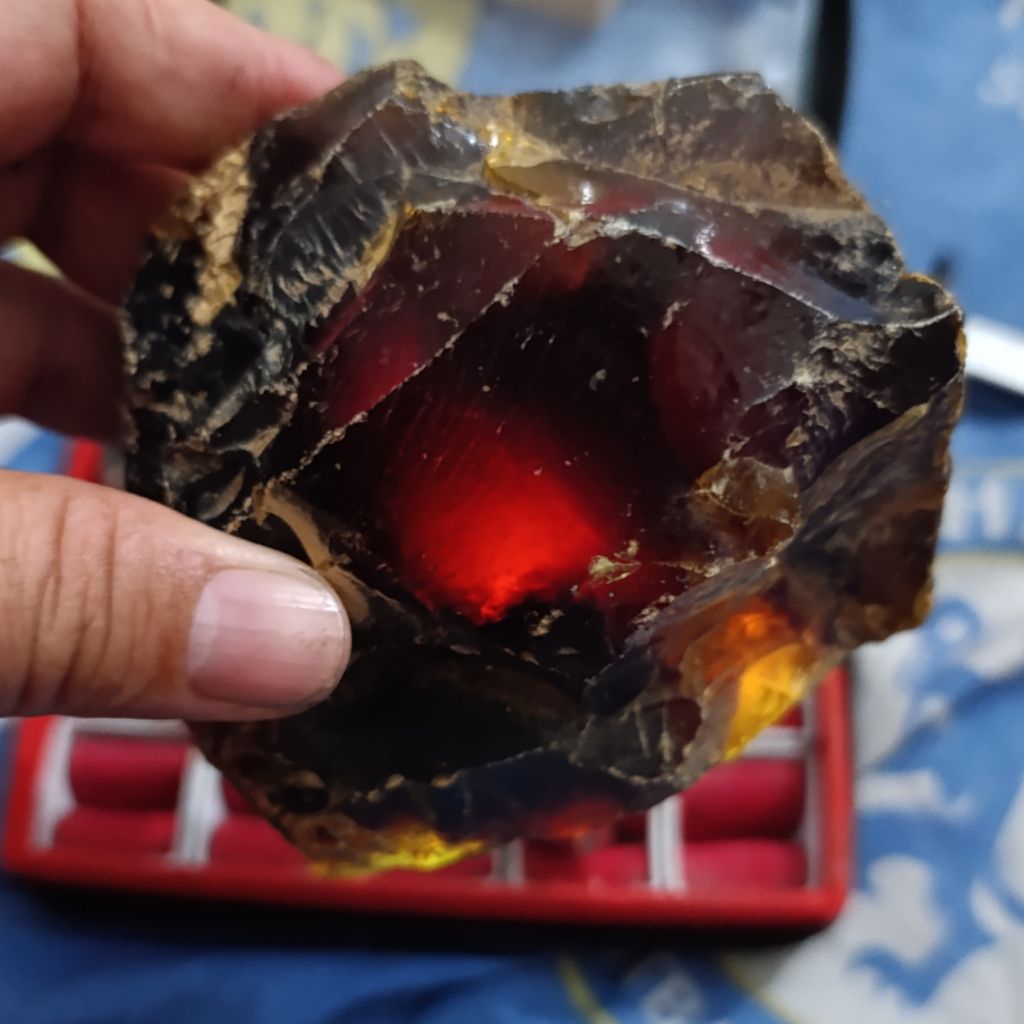 RS 31 Bahan Cincin atau liontin Akik Katilayu Jimat Mancing Jumbo tembus plong