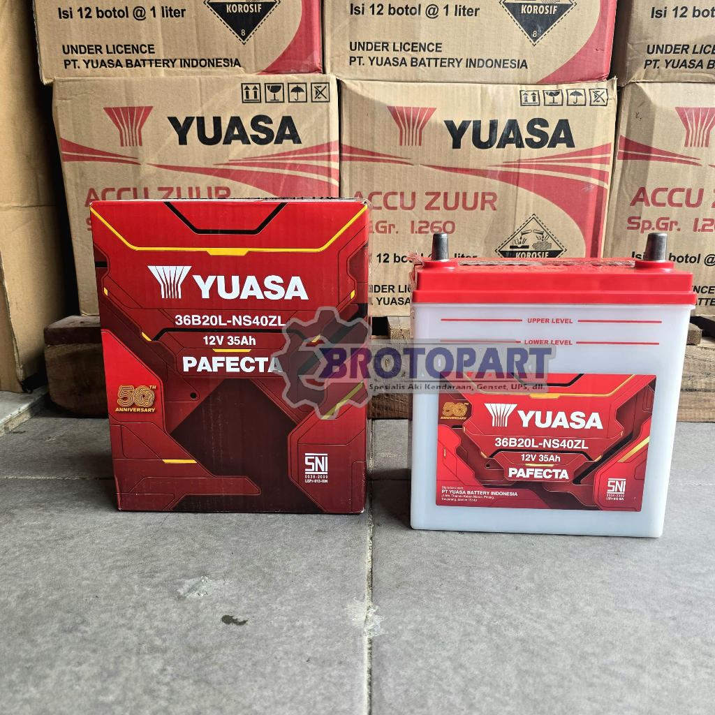 Aki Mobil KIA PICANTO MORNING VISTO YUASA NS40ZL Aki Basah 35Ah ORIGINAL YUASA