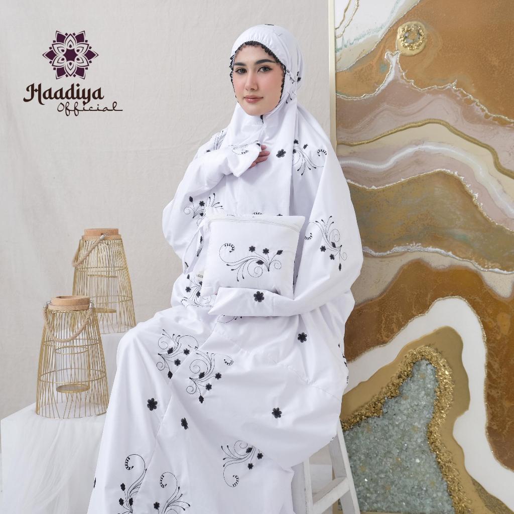 Mukena Terusan Dewasa Mukenah Trusan Jumbo Putih Bordir Laiba Series