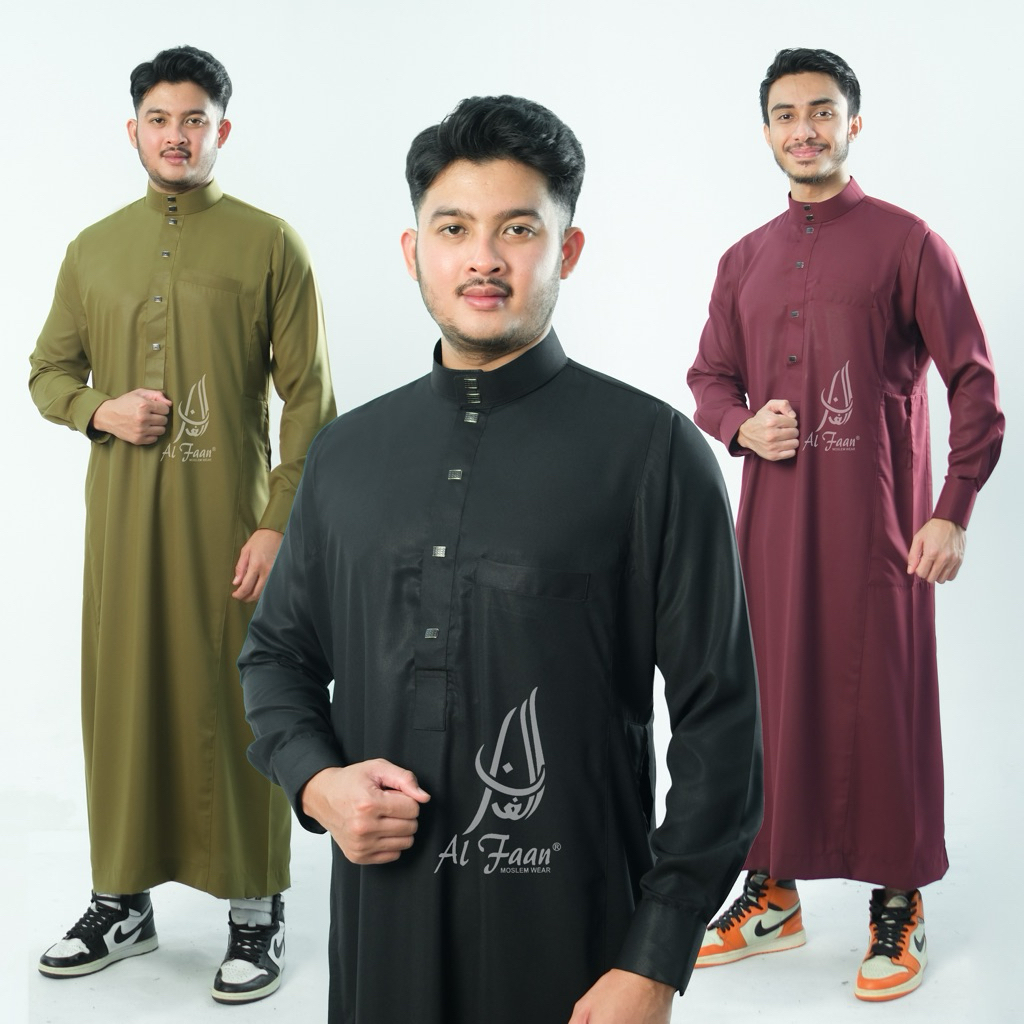 PREMIUM JUBAH PRIA GAMIS PRIA JUBAH MEWAH ALFAAN BORDIR JUBAH HITAM JUBAH PUTIH JUBAH GAMIS SAUDI