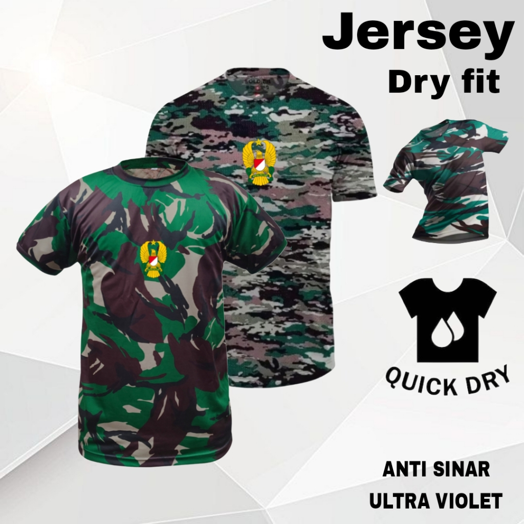 Kaos dry fit Loreng TNI AD - Pilihan Tepat untuk Aktivitas Olahraga