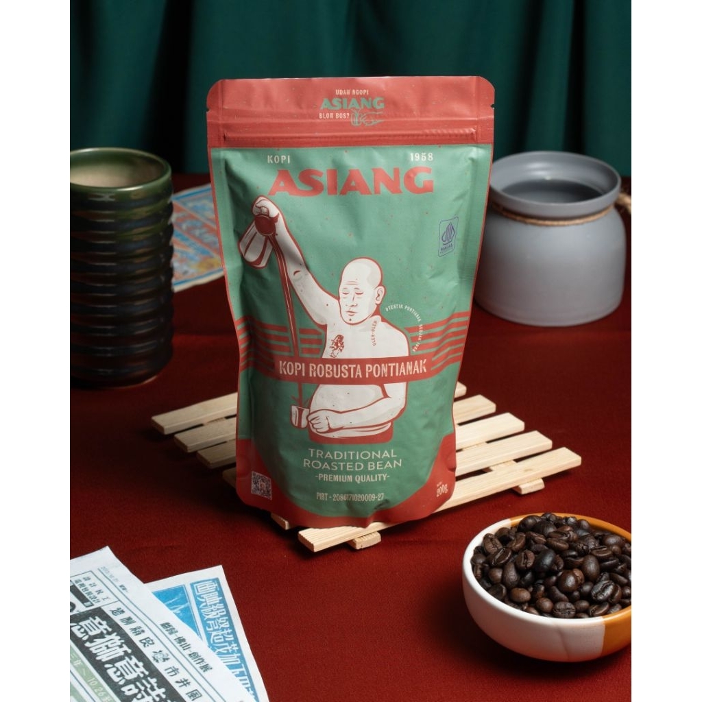 

Kopi ASIANG Biji ROBUSTA 200gr ZIPLOCK/ZIPPER/SEALING + DEGASSING VALVE ALUMINIUM FOIL