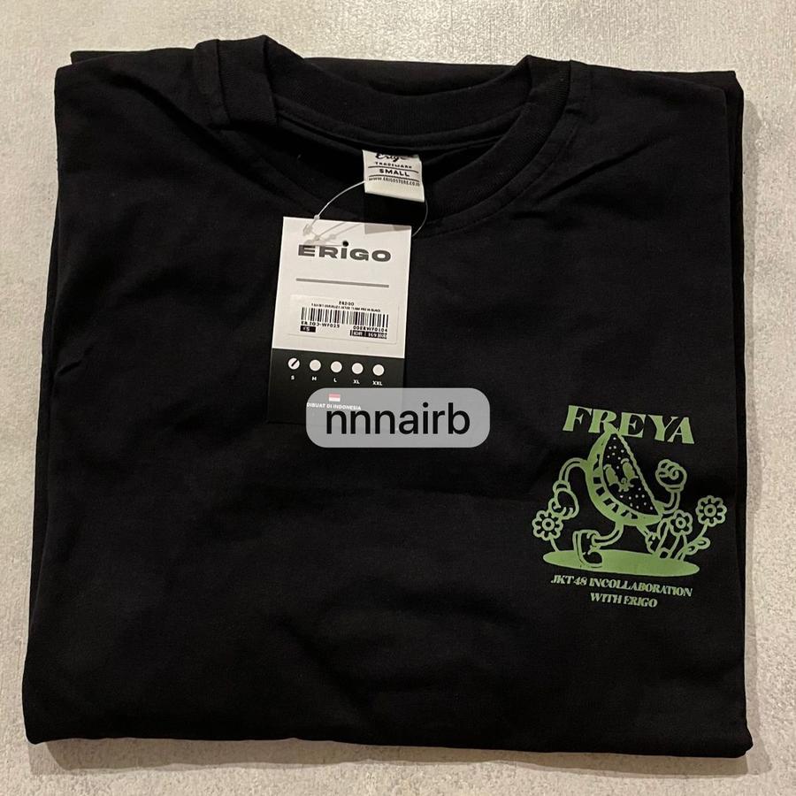 [ORIGINAL] Erigo T-Shirt Oversize JKT48 Team Freya Black Unisex (Size S / Small)