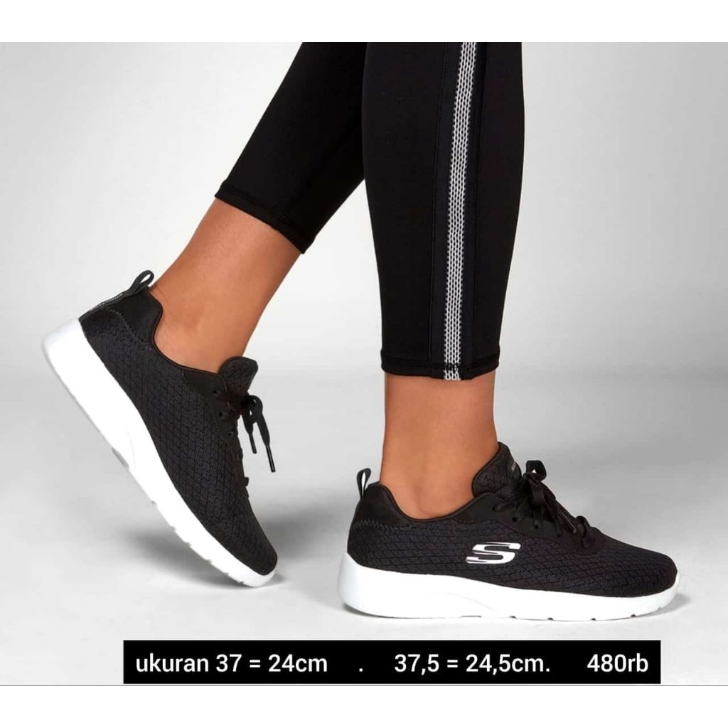 sepatu sekolah branded skechers asli original ori hitam putih