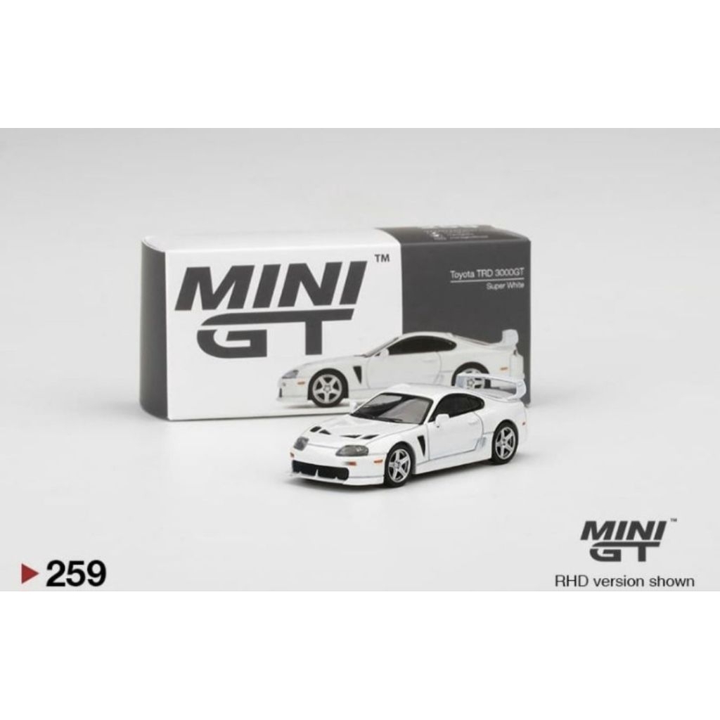 Mini GT 259 Toyota Supra TRD 3000GT White Unsealed