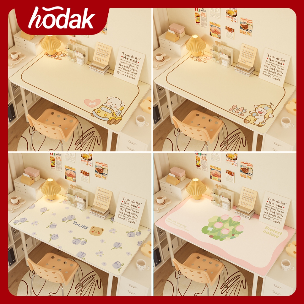 Hodak Taplak Meja Karakter Lucu Estetik PVC Anti Air - Alas Meja Belajar Anak Bisa Custom