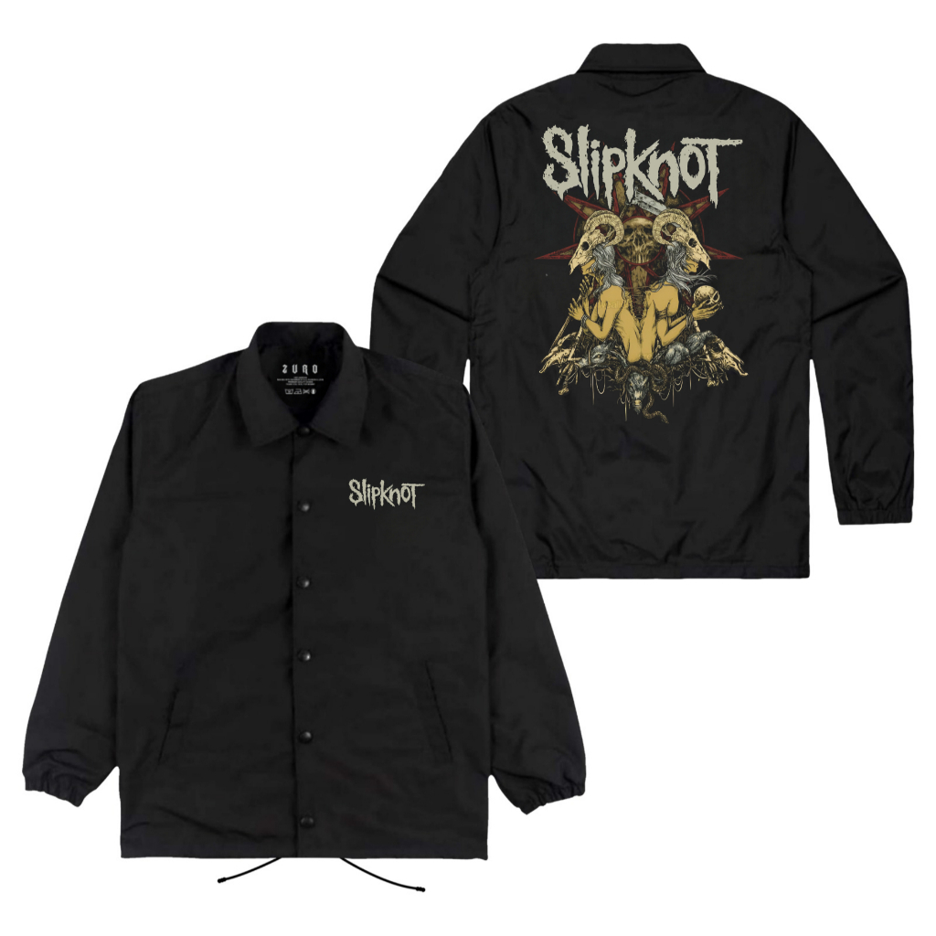 takeshi Jacket Coach Slipknot Satan Jacket musik warna Hitam pria dan wanita