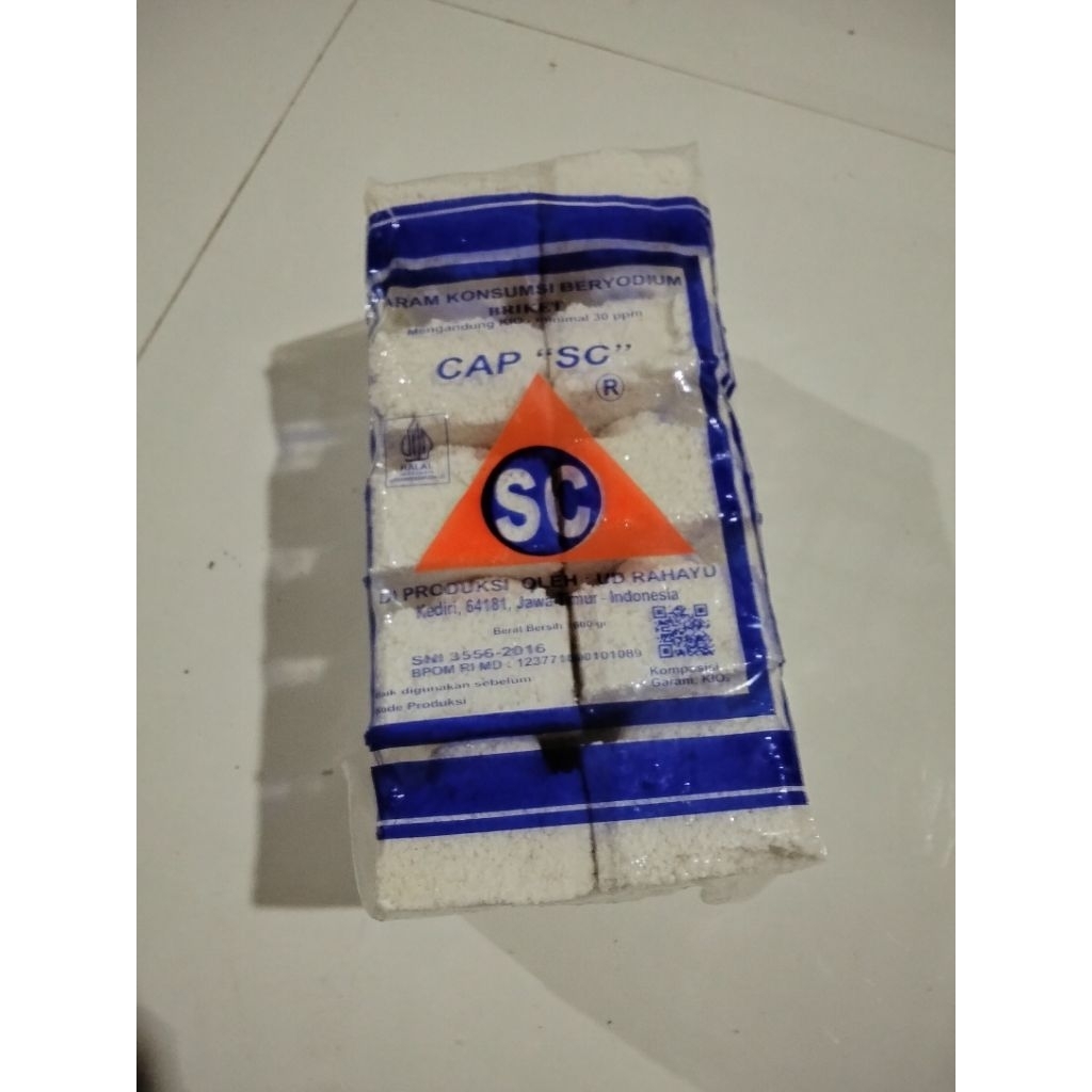 

garam dapur, garam kotak beryodium, kemasan 600 gram