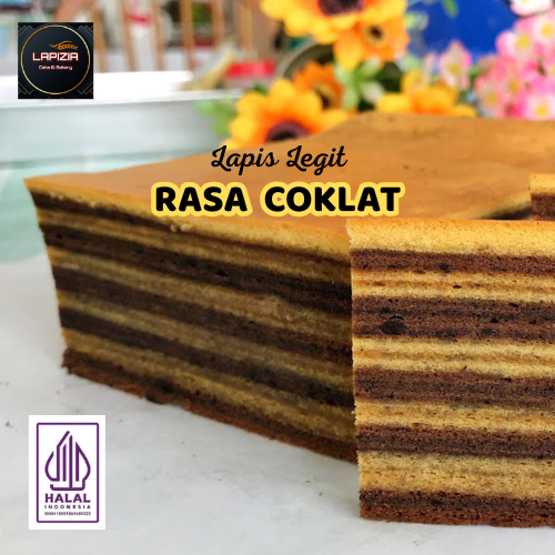 

{LAPIZIA} Kue Lapis Legit Coklat 17x17cm Lapis Legit Chocolate