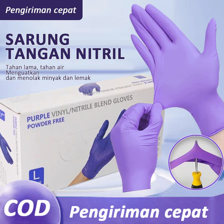 NEW Sarung Tangan Nitrile Safe Glove Bluple / Sarung Tangan Nitrile Examination Glove Safe Glove