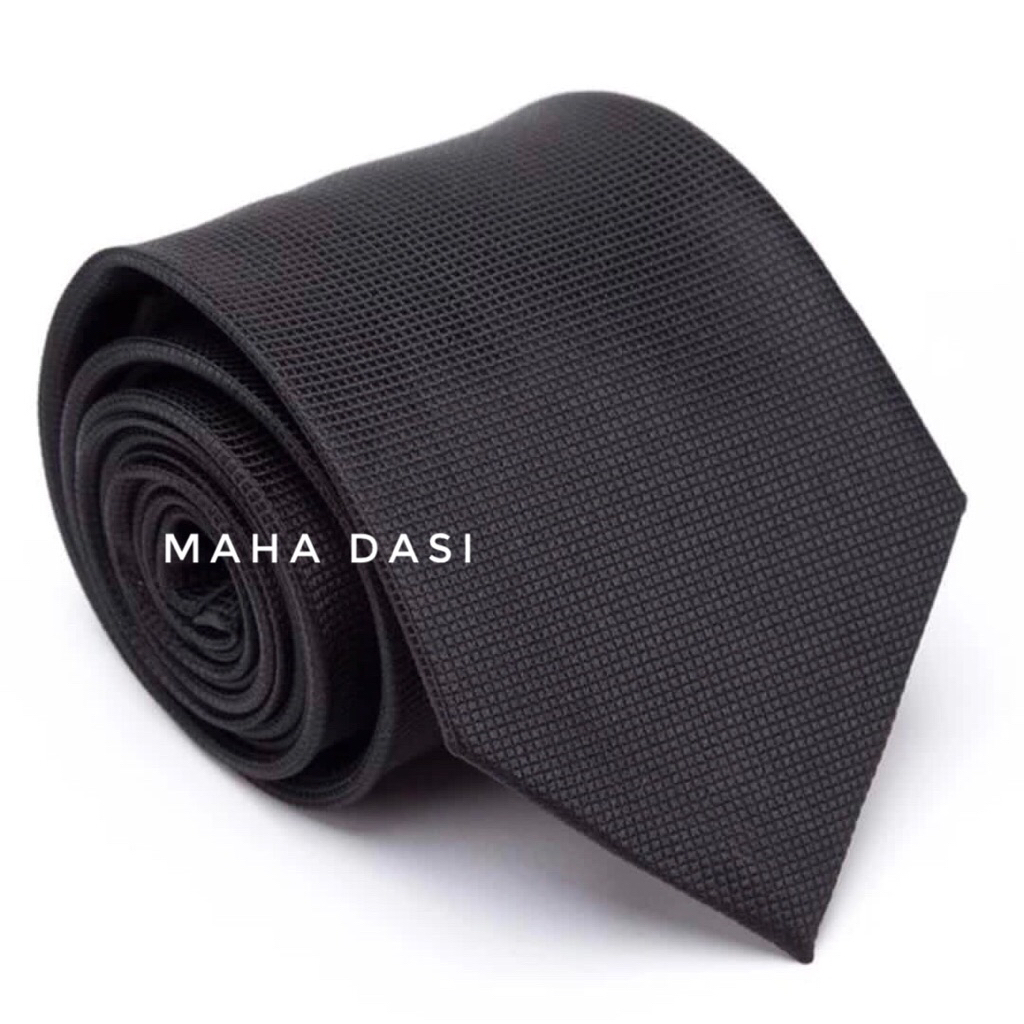 Dasi hitam motif kotak | Dasi hitam import | Dasi hitam kerja | Dasi wedding | Dasi hitam formal