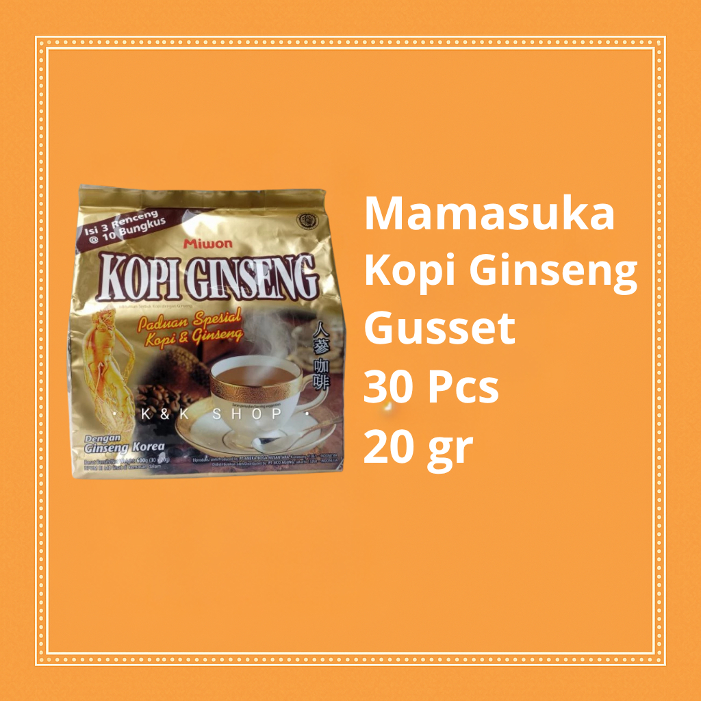 

Mamasuka Kopi Ginseng Gusset 30 Sachet – Minuman Kopi Ginseng Ekonomis