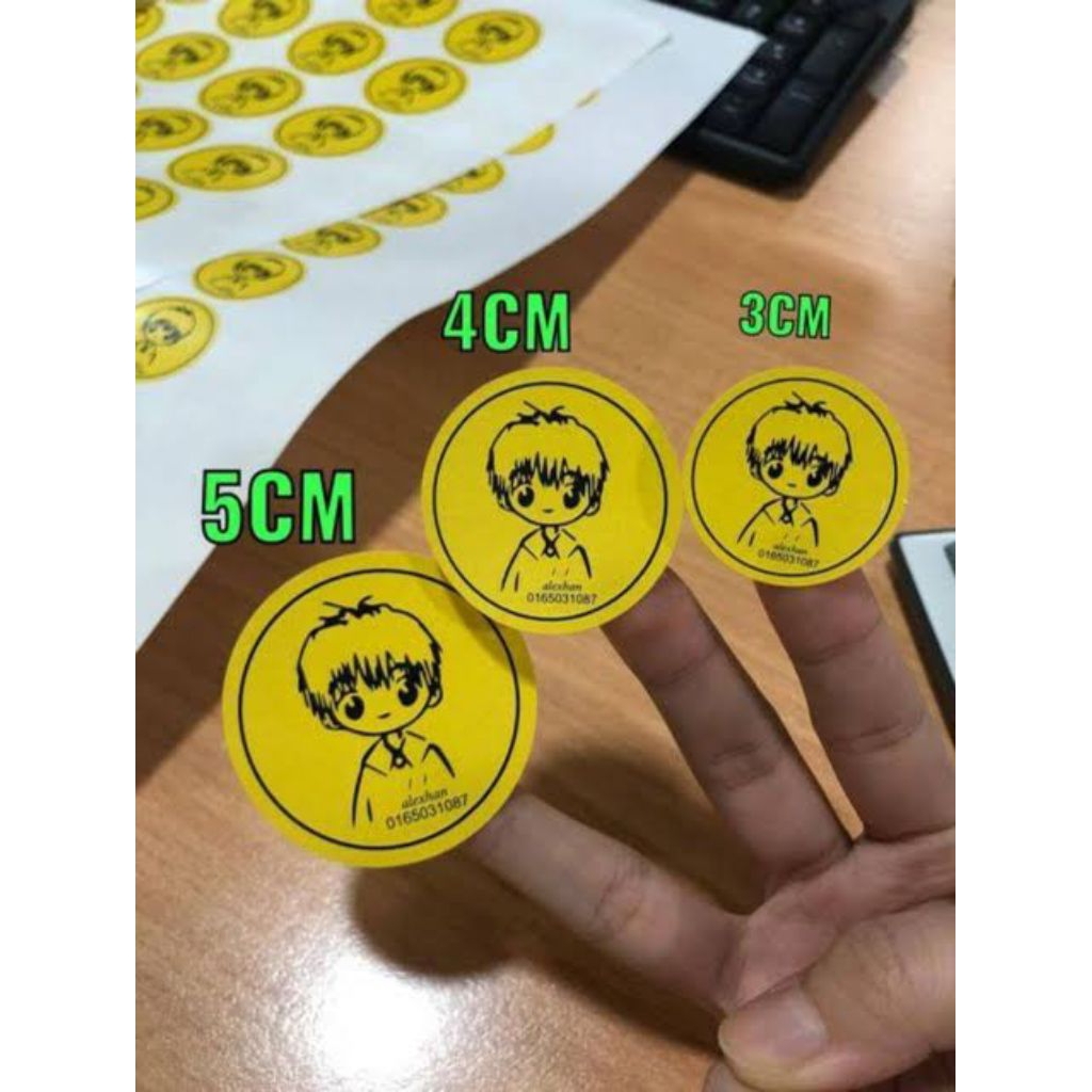 

STICKER LABEL BULAT 5CM