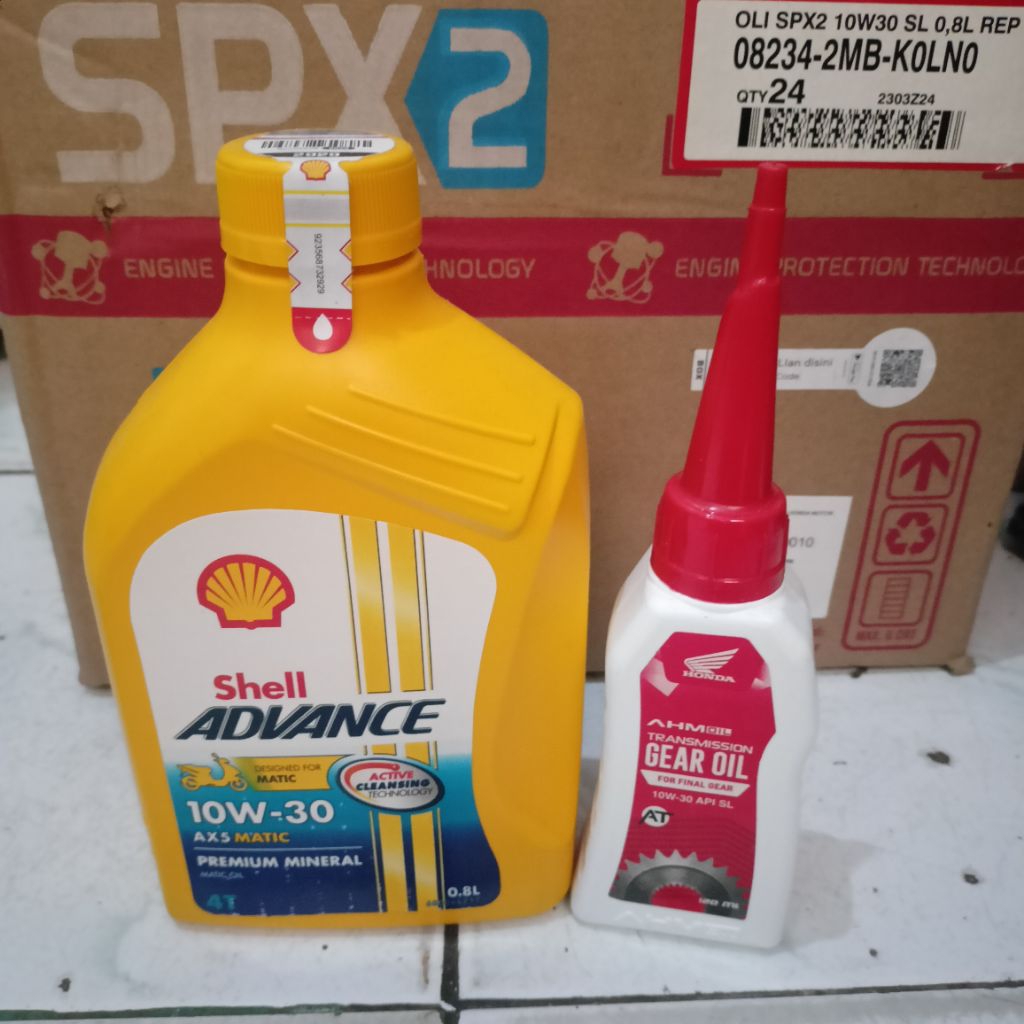 paket oli mesin matic Shell & oli gardan jaminan original